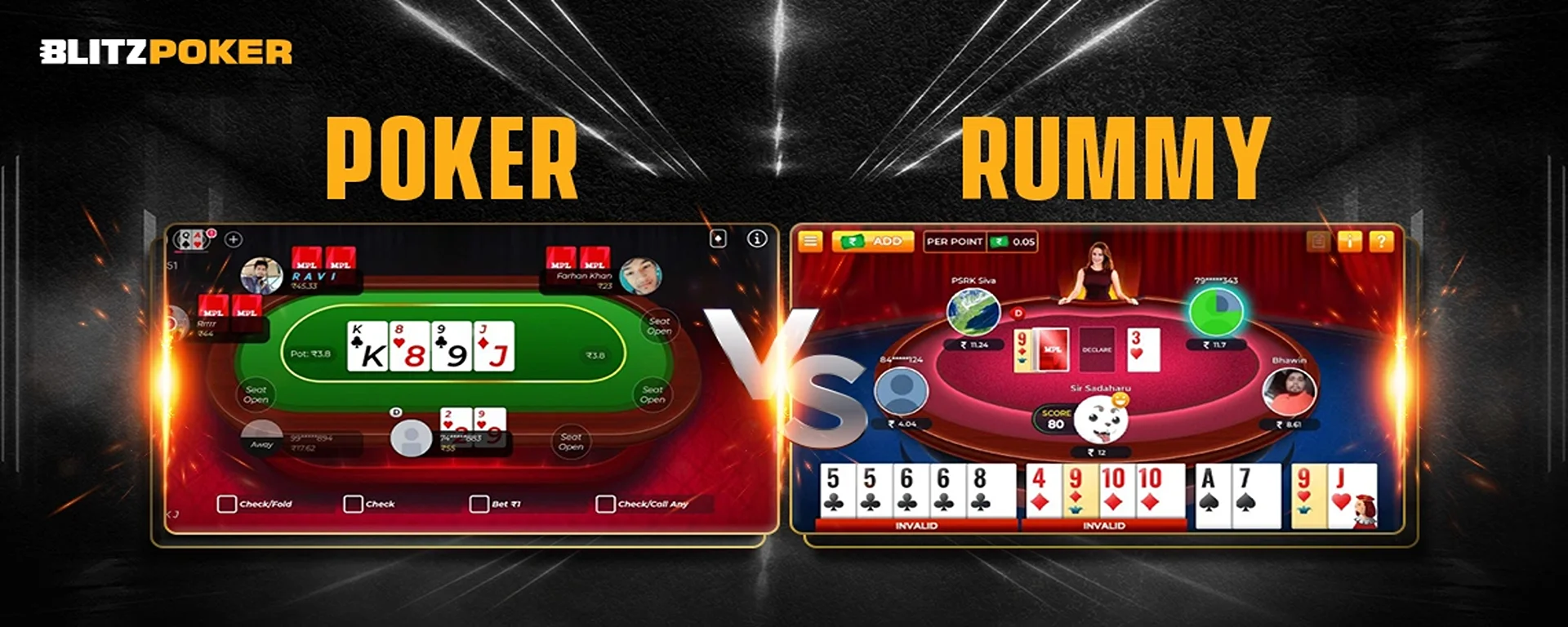 Poker vs Rummy